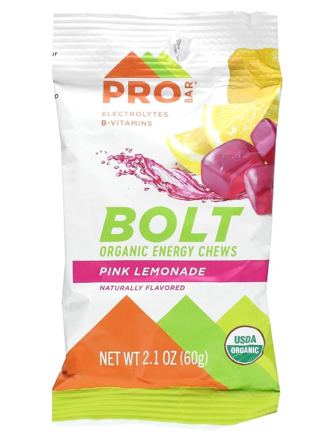 PROBAR Bolt Organic Energy Chews Pink Lemonade 12 Packs 2.1 oz (60 g) Each - Image 2