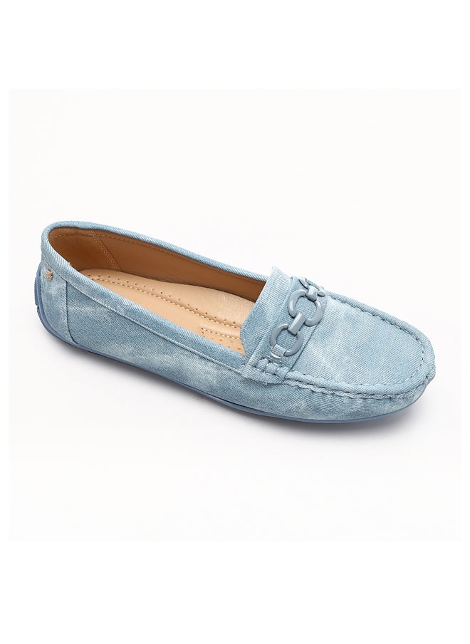 DejaVu Tie-Dye Flat Cream Smart Casual Ballerina  - Image 1