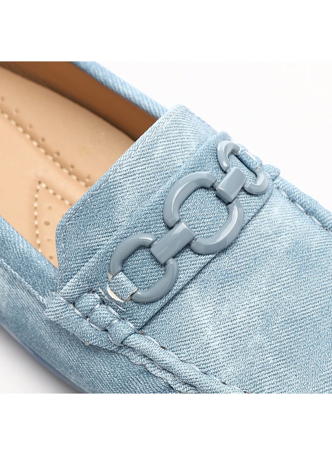 DejaVu Tie-Dye Flat Cream Smart Casual Ballerina  - Image 5