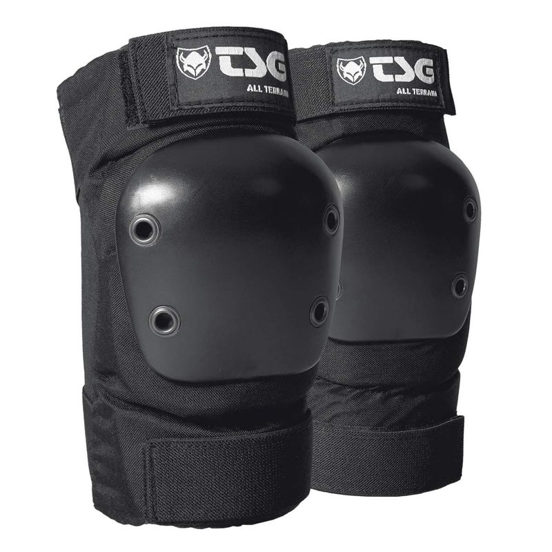 TSG Elbowpad All Terrain Protective Pad, Skateboarding, Hardshell, EVA Foam, PE Knee Pads, Pre Shaped, Horseshoe, Tear Resistant Nylon, 360 Degree Top Strap, Pull Over, Swiss, Black - Image 1