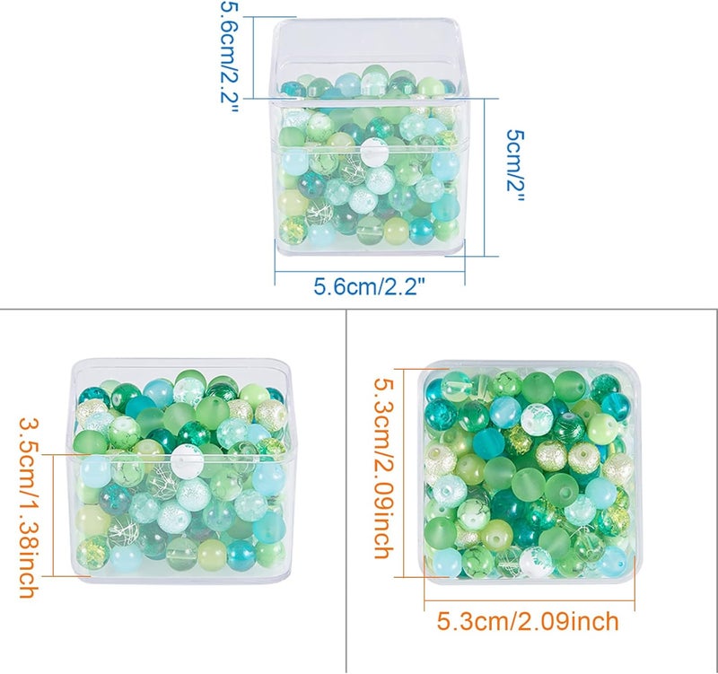 BENECREAT 10 Pack Large Square High Transparency Plastic Bead Storage Containers Box Drawer Organizers for Beauty supplies, Tiny Bead, Jewerlry Findings, and Other Small Items - Image 2