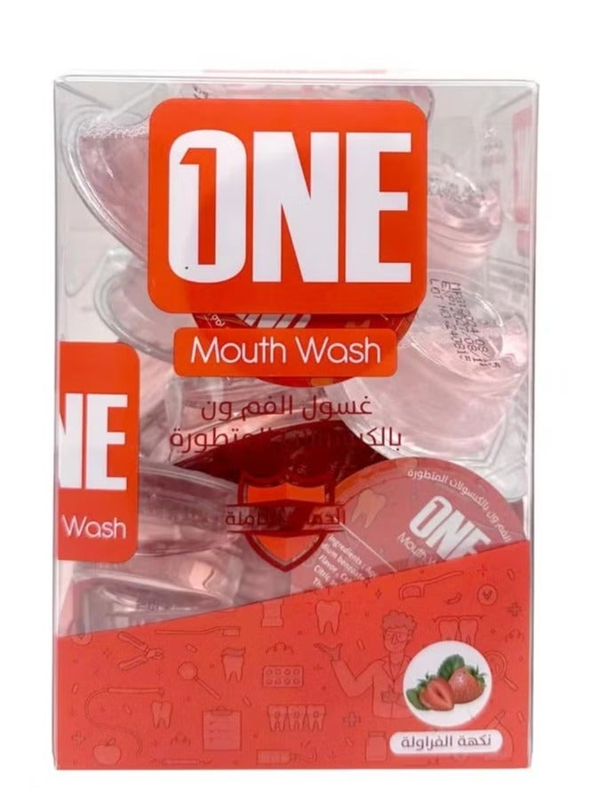One Advanced Capsule Mouthwash with Strawberry Flavour