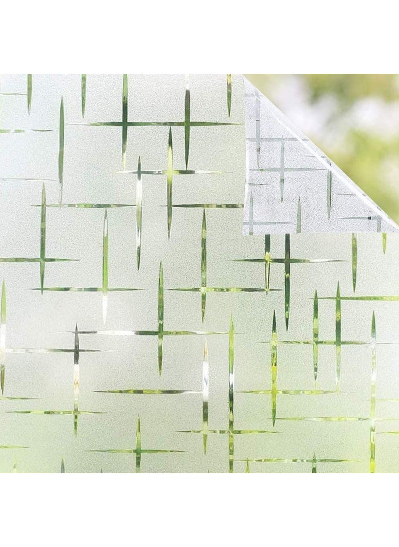 WOLOUR WOLOUR Plus Design Window Films Privacy Glass Film Self Adhesive Decorative Film for BathroomDoor WindowHeat ControlSidelightAnti UV Control Stickers 41X366 CM  - Image 5