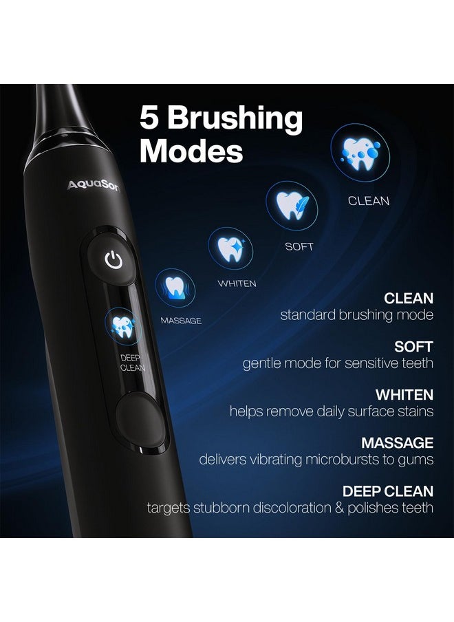 Aquasonic - Aquasonic Clinical AQ Ultra-Whitening Smart Toothbrush with Touchscreen, Bluetooth & Brushing Coach - 2 Brush Heads & UV Sanitizing Charging Case - Image 1