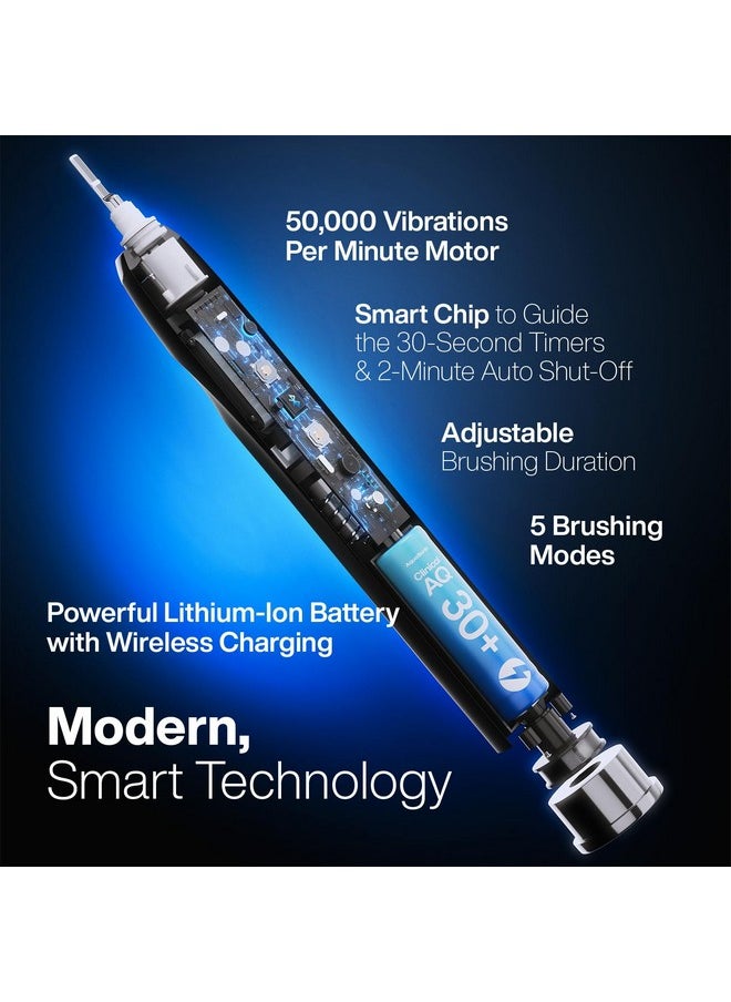 Aquasonic - Aquasonic Clinical AQ Ultra-Whitening Smart Toothbrush with Touchscreen, Bluetooth & Brushing Coach - 2 Brush Heads & UV Sanitizing Charging Case - Image 1