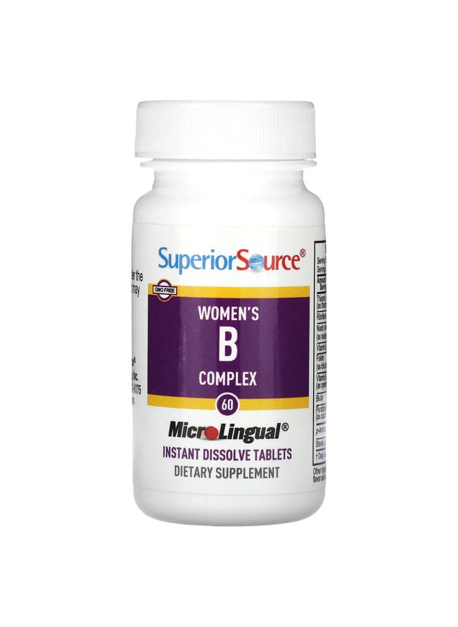 Superior Source Women's B Complex, 60 MicroLingual Instant Dissolve Tablets  - Image 3