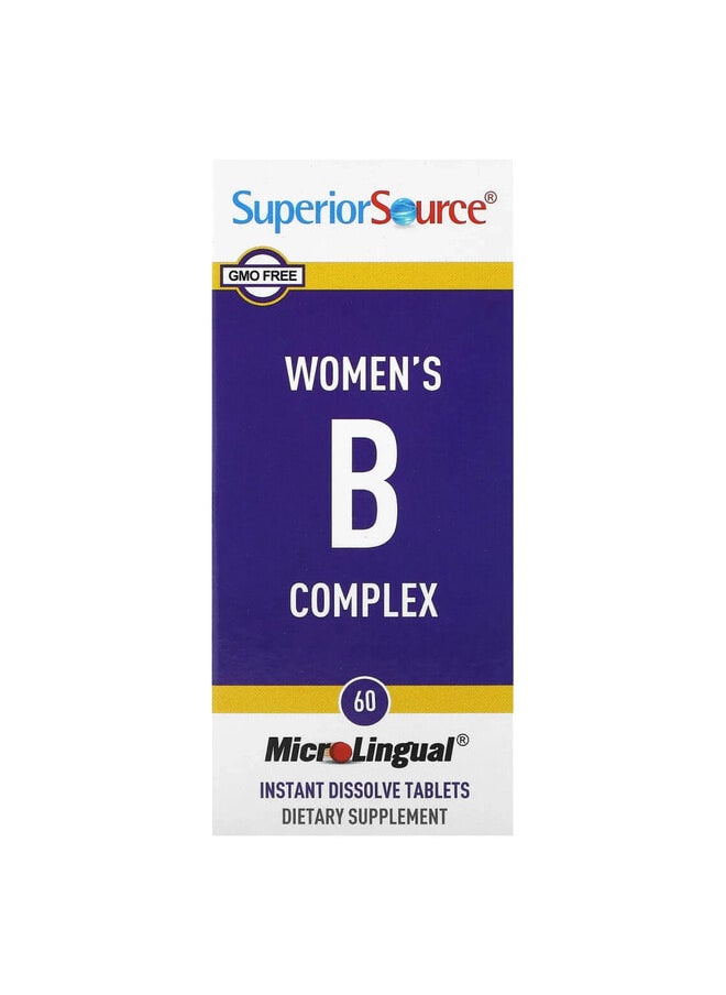 Superior Source Women's B Complex, 60 MicroLingual Instant Dissolve Tablets  - Image 1