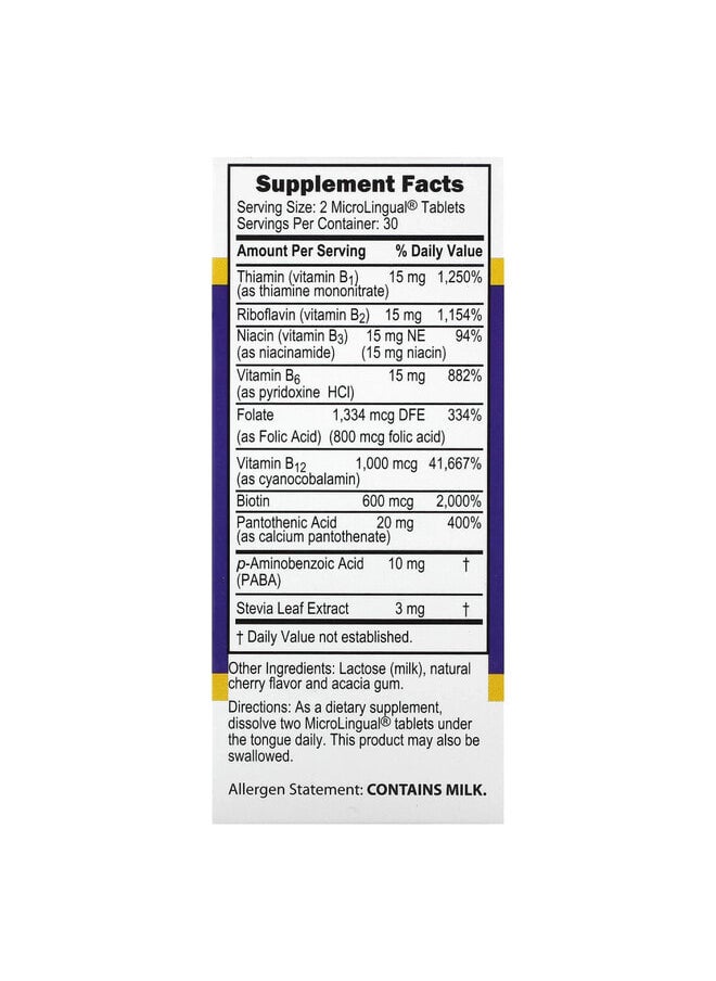 Superior Source Women's B Complex, 60 MicroLingual Instant Dissolve Tablets  - Image 2