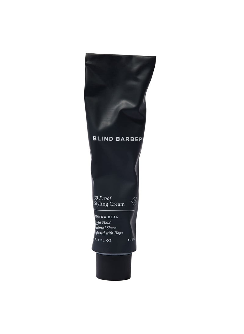 Blind Barber - Blind Barber 30 Proof Styling Cream - Workable Hair, Beard & Mustache Cream for Men - Control Beard & Mustache Frizz - Water-Based - For a Light Hold & Natural Shine (3.2oz / 100ml) - Image 1