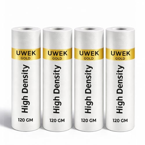 UWEK Gold High Density Spun Filter for Water Purifier, Water Filter Cartridge 10 inch 5 Micron, RO Pre Filter Cartridge 120 gm, Sediment Filter Candle Suitable for Pre-Filter Housing (Pack of 4) - Image 1