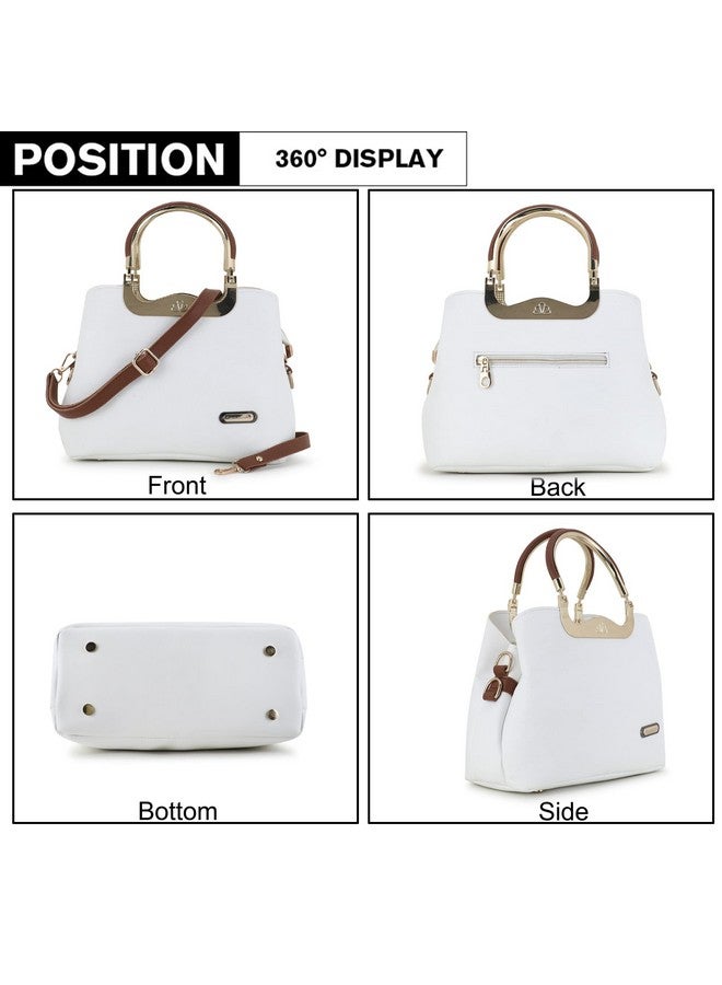 Clementine حقيبة ساتشيل نسائية من كليمنتين | حقيبة يد للسيدات (بيضاء) - Image 5