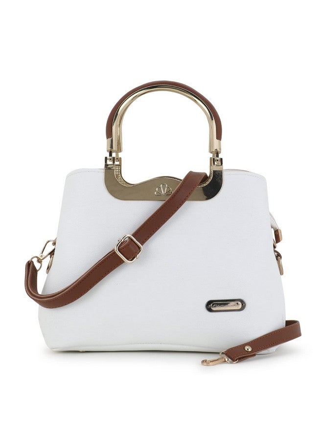 Clementine حقيبة ساتشيل نسائية من كليمنتين | حقيبة يد للسيدات (بيضاء) - Image 1