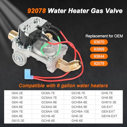 RALZAOTO GC6AA10E 92078 RV Water Heater Gas Valve Replacement for Atwood 6 Gal Water Heaters G6A2E G6A3E G6A4E G6A6E G6A7E G6A8E Replace OEM 93870 93869 93844 - Image 3