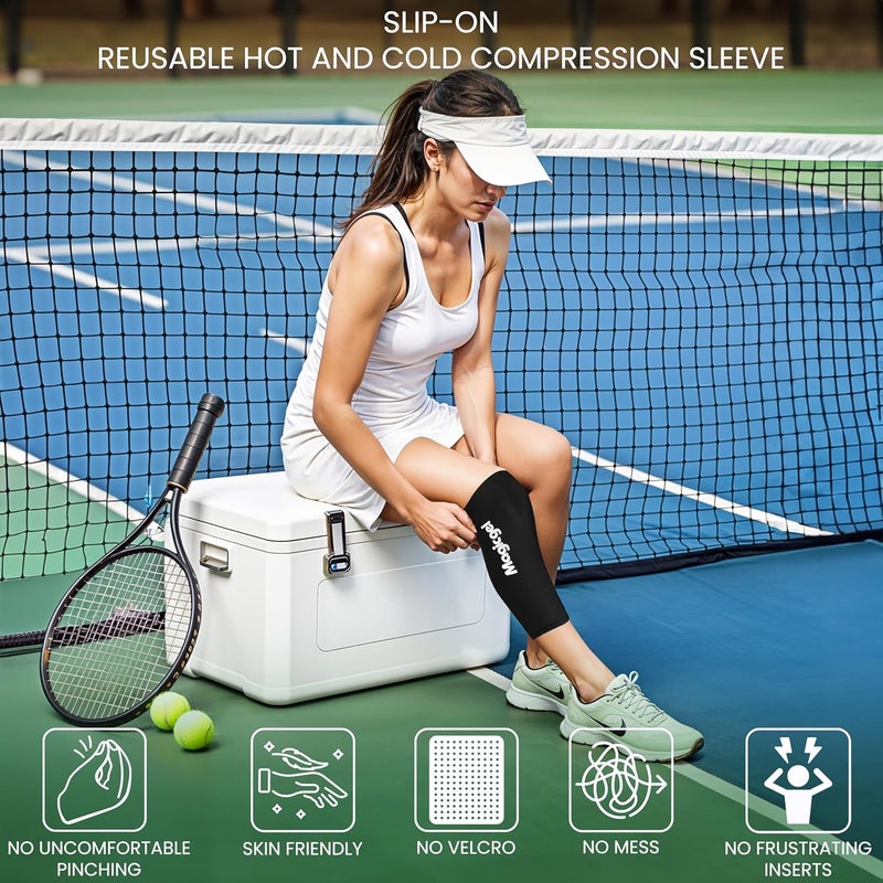 Magic Gel Small Knee  Elbow Ice Pack Sleeve 1 Pack  Reusable Hot  Cold Therapy Wrap for Targeted Relief  Compact Compression Fit for Injury Recovery Tendonitis and Swelling - Image 3