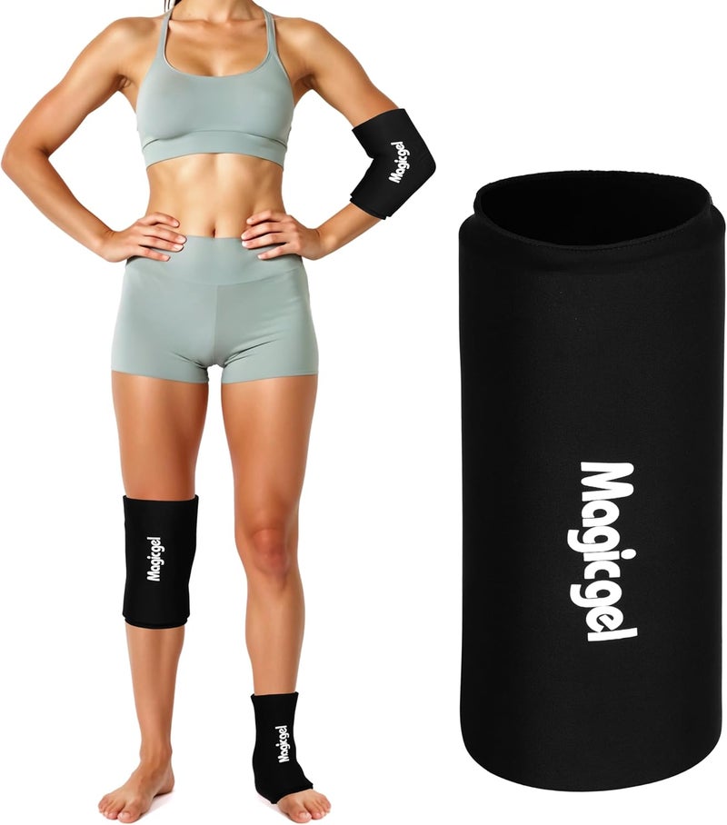 Magic Gel Small Knee  Elbow Ice Pack Sleeve 1 Pack  Reusable Hot  Cold Therapy Wrap for Targeted Relief  Compact Compression Fit for Injury Recovery Tendonitis and Swelling - Image 1