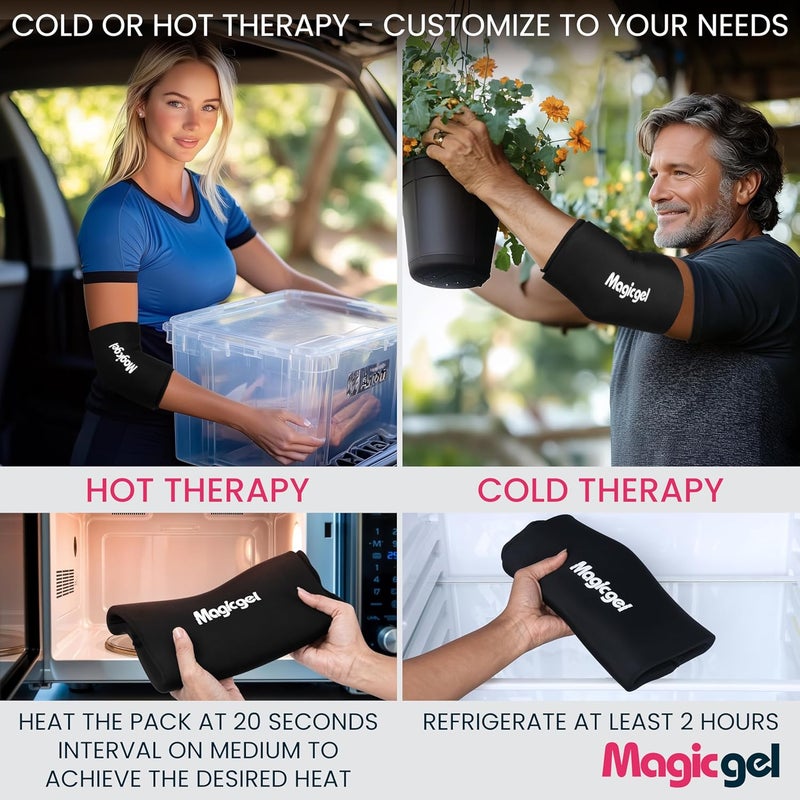 Magic Gel Small Knee  Elbow Ice Pack Sleeve 1 Pack  Reusable Hot  Cold Therapy Wrap for Targeted Relief  Compact Compression Fit for Injury Recovery Tendonitis and Swelling - Image 5