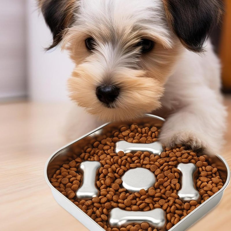 Puppy Slow Feeder Bowl - Anti-Choking Puzzle Dish,Small Dog Maze Food Container Cat Dish - for Small Medium Large All Breeds Wet Dry Food Indoor Home Outdoor - Image 3