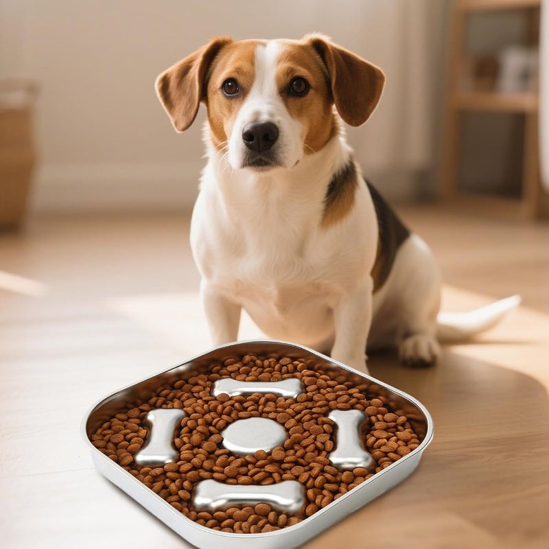 Puppy Slow Feeder Bowl - Anti-Choking Puzzle Dish,Small Dog Maze Food Container Cat Dish - for Small Medium Large All Breeds Wet Dry Food Indoor Home Outdoor - Image 2