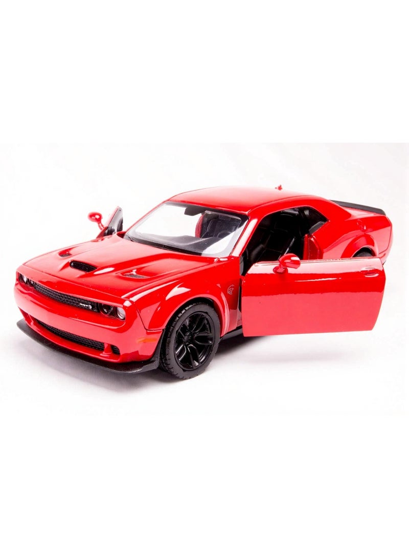 Motormax 2018 Dodge Challenger SRT Hellcat Widebody Die-Cast Model Car â€“ Red, 1:24 Scale - Image 3
