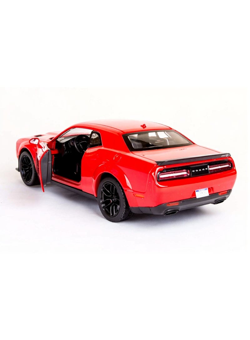Motormax 2018 Dodge Challenger SRT Hellcat Widebody Die-Cast Model Car â€“ Red, 1:24 Scale - Image 4