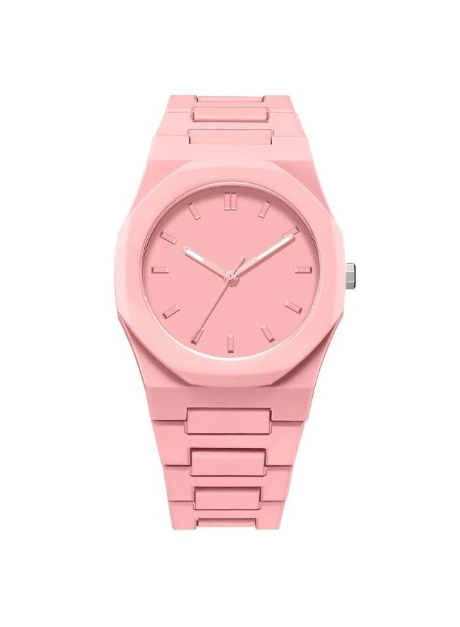 ساعة رجالية جديدة إبداعية عالية الجودة، ساعة رجالية كوارتز عربية ملونة، للبيع بالجملة، وردية نقية