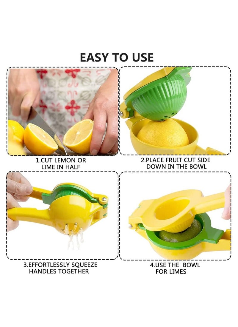 BarPros 3-Part Lemon & Lime Squeezer - Hand Juicer - Max Extraction Manual Citrus Juicer - Easy-to-Use Lemon Juicer Squeezer - Heavy-Duty Lemon Squeezer Manual