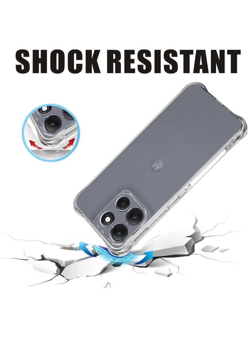 SanHu for Motorola G86 Power 5G 2-In-1 Thin Soft Case Cover, Anti Drop Protection, Anti Fingerprint, Durable, Easy To Clean And Install, Frosted Protective Case+Transparent Four Corner Anti Drop Protective Case - Image 4