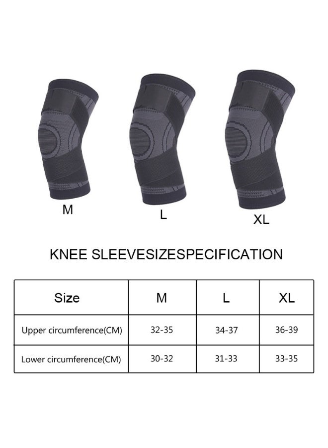 دعامة ضغط للركبة مكونة من قطعتين لتخفيف الآلام، دعامة ضغط للركبة مكونة من قطعتين لتخفيف الآلام، دعامة ضغط للركبة للرجال والنساء لدعم الركبة أثناء الجري وركوب الدراجات وكرة السلة مع حزام قابل للتعديل - Image 2
