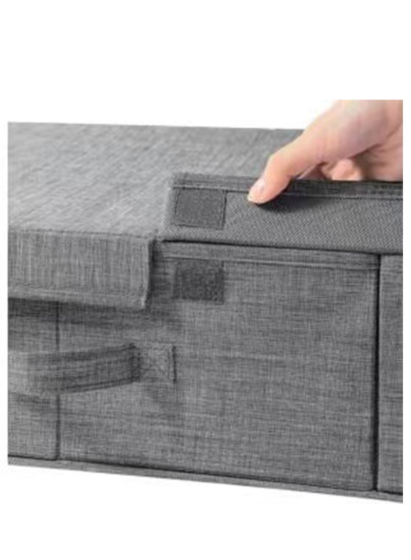 Arabest Closet Organizers and Storage, 1 Pack Foldable Underbed Storage, Large Storage Organizer Boxes Sturdy Storage Bags for Clothes Shoes Toys and Blankets, Grey  - Image 2