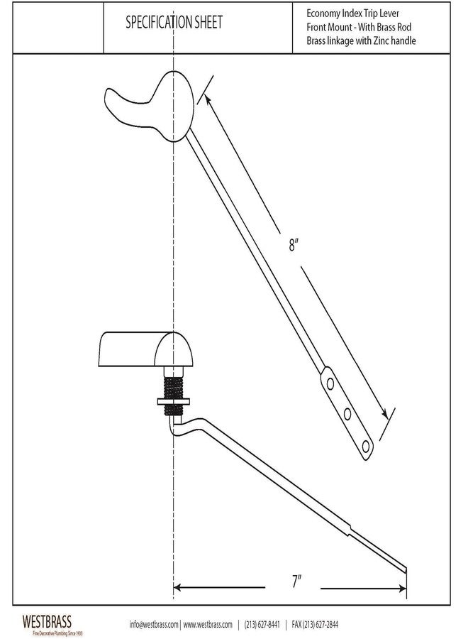 Westbrass R4142-12 Front Mount Toilet Tank Lever Handle with Adjustable Bendable Perfect Fit Arm, Oil Rubbed Bronze - Image 2