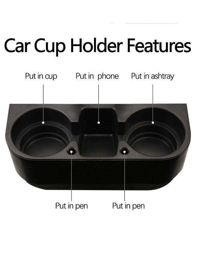 Car Cup Holder, 2Pcs Seat Cup Cell Phone Drinks Holder with Car Mesh Organizer - Image 3