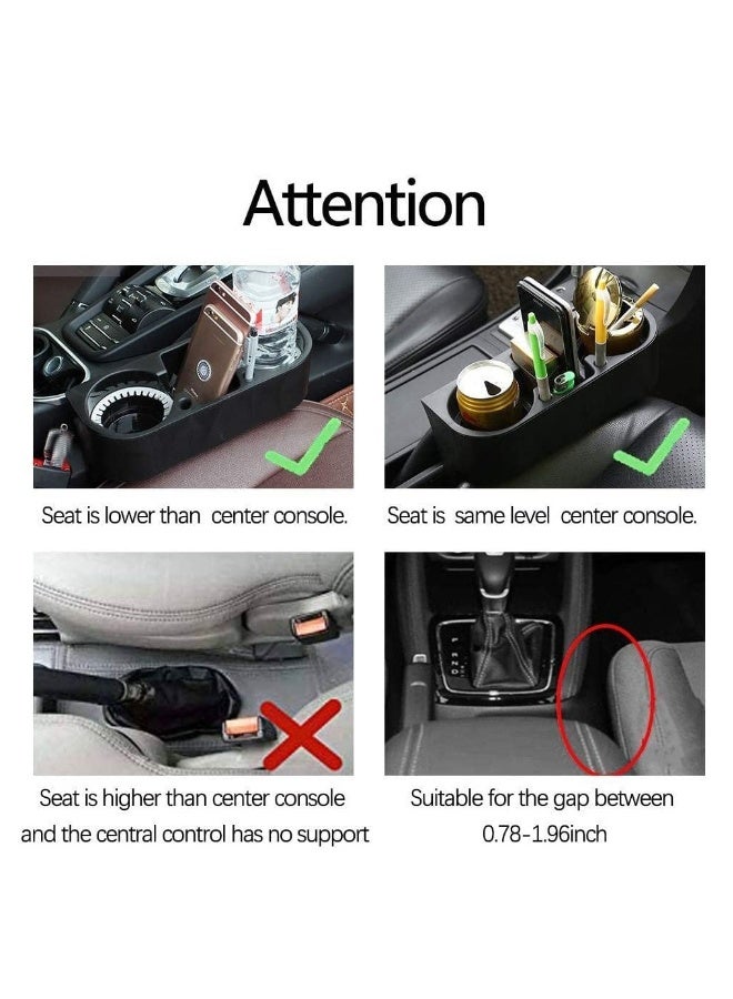 Car Cup Holder, 2Pcs Seat Cup Cell Phone Drinks Holder with Car Mesh Organizer - Image 5