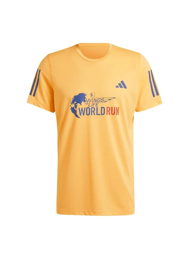 Adidas Adidas Wfl Event Ss Tm Orange Running T-Shirts For Men Xs