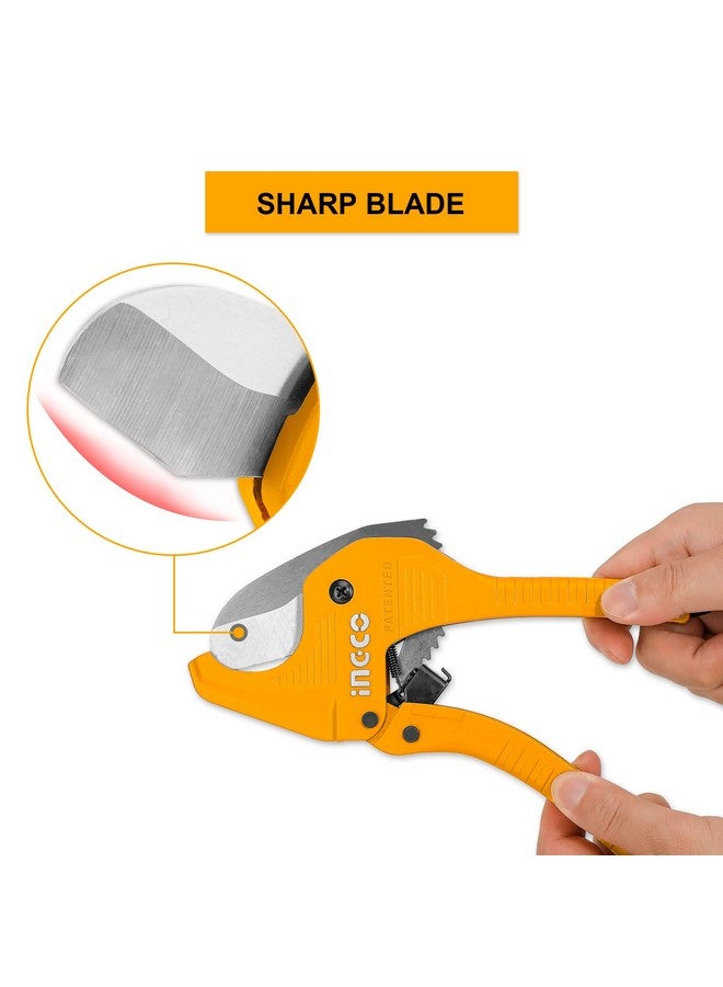 INGCO PVC Pipe cutter Ratchet-type Tube and Pipe Cutter for Cutting O.D. PEX, PVC, and PPR Hoses and Plumbing Pipes up to 5/8"，Uesful for Household, Maintenance, Plumber HPCS05428 - Image 5