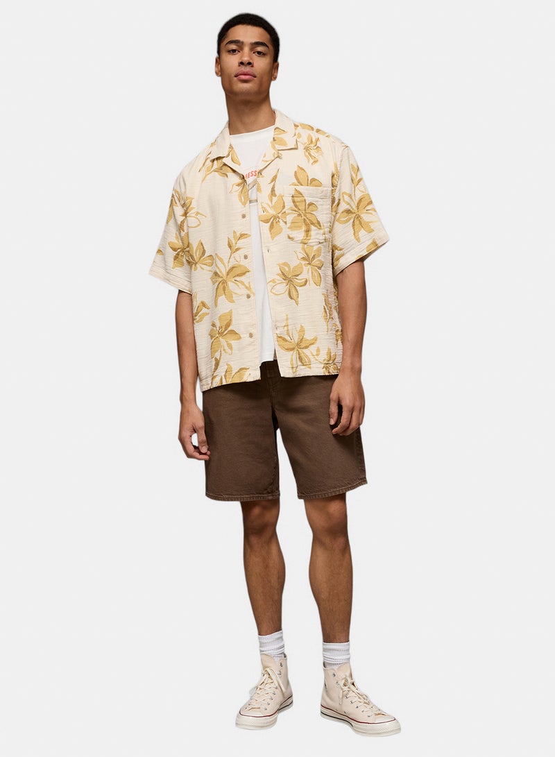 American Eagle AE Relaxed Fit Short-Sleeve Camp Collar Shirt - Image 5