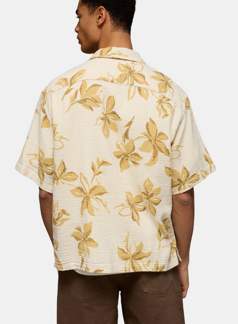 American Eagle AE Relaxed Fit Short-Sleeve Camp Collar Shirt - Image 4