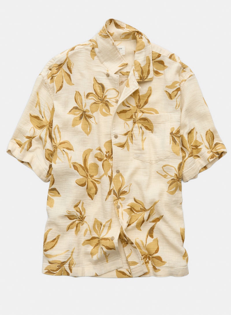 American Eagle AE Relaxed Fit Short-Sleeve Camp Collar Shirt - Image 3