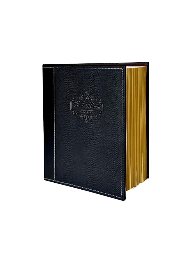 The Bros Leather Photo Album, Magnetic Self-Stick Album Hold Hold 3X5, 4X6, 5X7, 6X8, 8X10 Photos, DIY Photo Album Multi-Size Photo Album Versatile Photo Album Scrapbook Album Leather Family Photo Album - Image 2