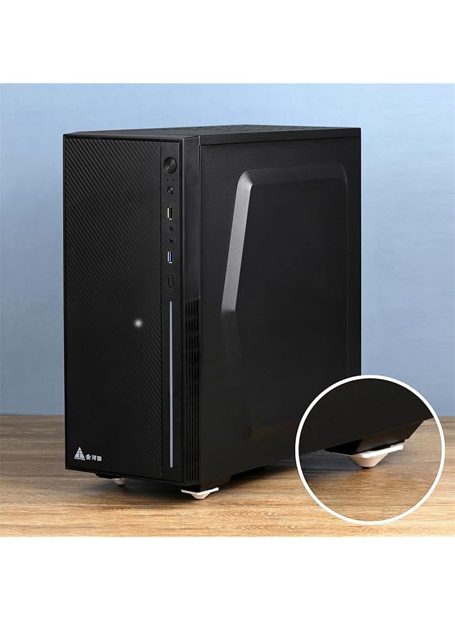 erorex 16 Pcs Mini Casters Wheels Self Adhesive Stainless Steel Paste Universal Wheel 360 Degree Rotation Storage Box Furniture Bins Bottom Trash Can Caster Black - Image 3