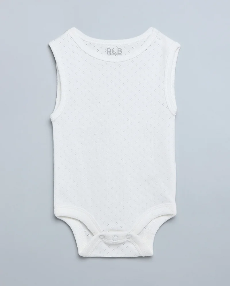 R&B 3 Pack Solid Sleeveless Bodysuits