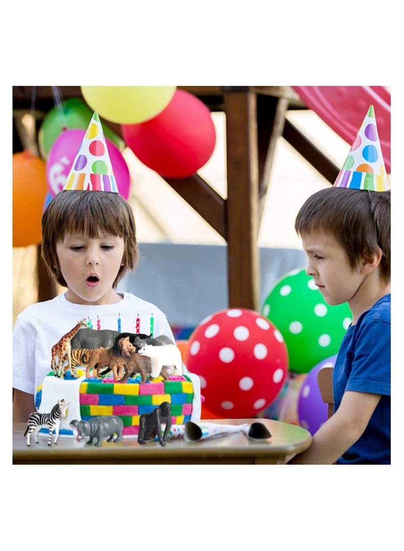 Zikra Realistic Wildlife Mini Model Set - 12pcs Animal Figures for Children's Education, Science Learning, Zoo Theme Decorations, Birthday Cake Toppers, and Gift Ideas. - Image 4