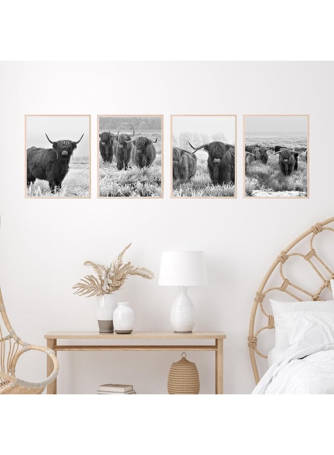 Insire Highland Cow Pictures Wall Decor, Wall Art Poster, Highland Cow Picture - Unframed (8x10) - Image 3