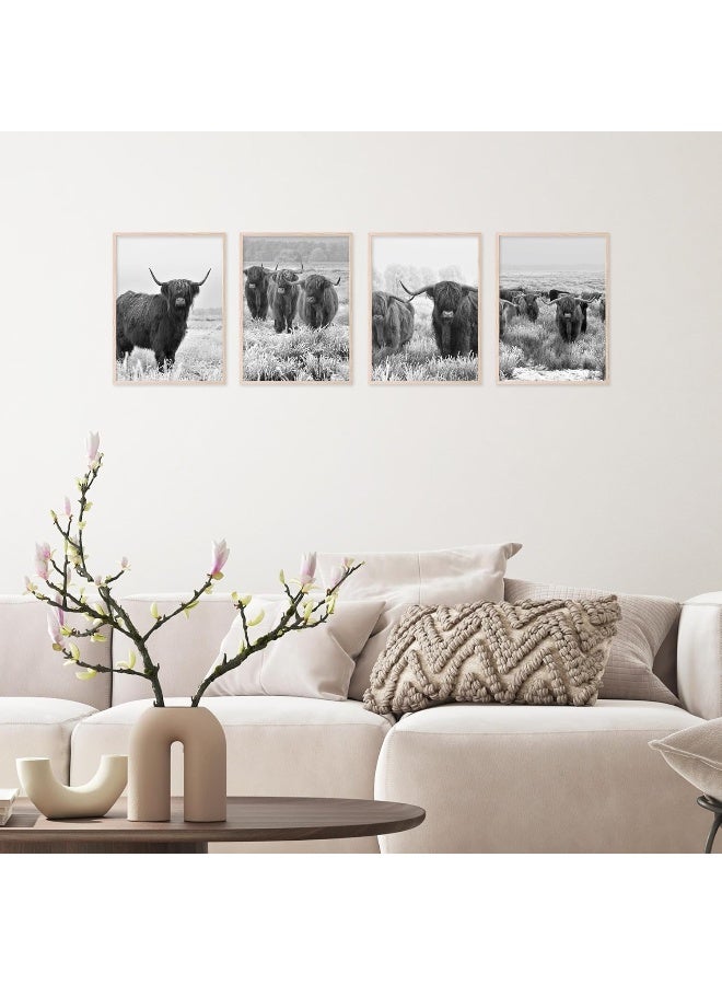 Insire Highland Cow Pictures Wall Decor, Wall Art Poster, Highland Cow Picture - Unframed (8x10) - Image 4