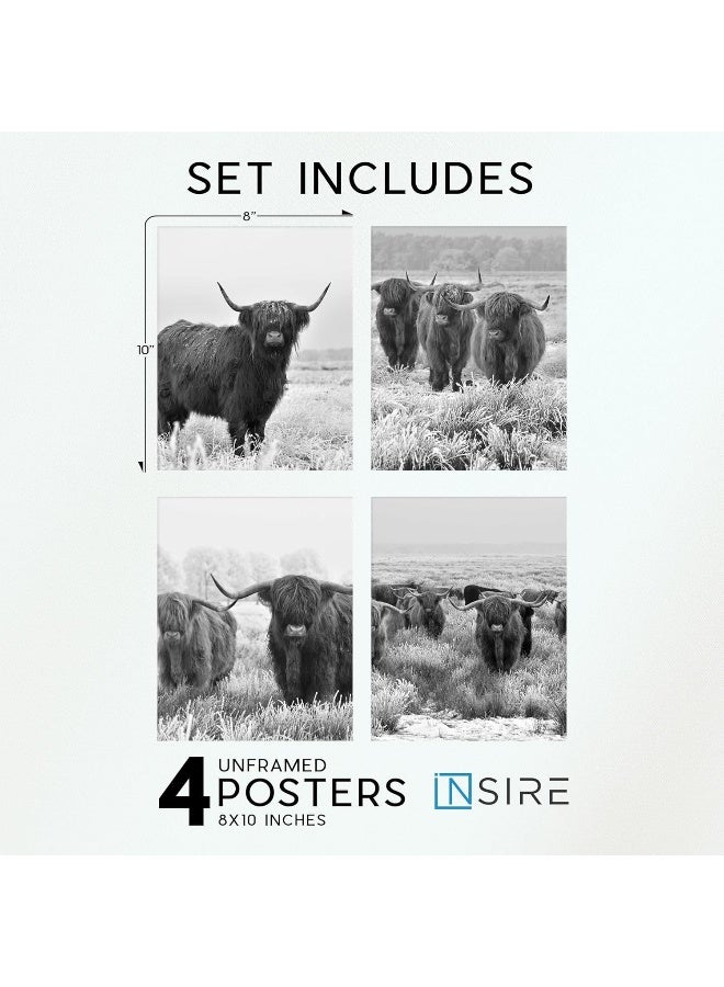 Insire Highland Cow Pictures Wall Decor, Wall Art Poster, Highland Cow Picture - Unframed (8x10) - Image 2