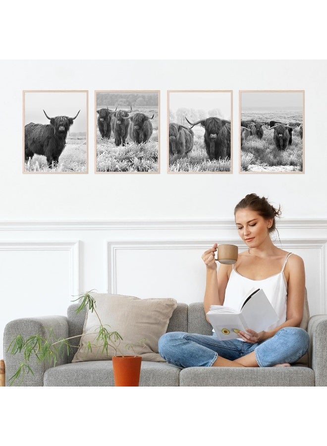 Insire Highland Cow Pictures Wall Decor, Wall Art Poster, Highland Cow Picture - Unframed (8x10) - Image 5