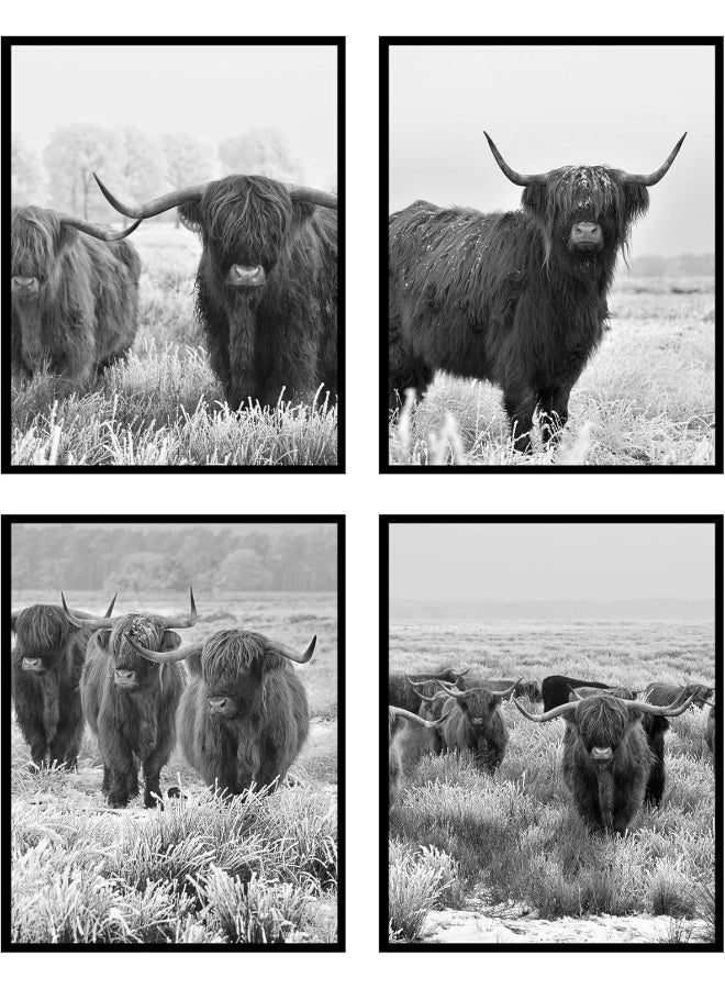 Insire Highland Cow Pictures Wall Decor, Wall Art Poster, Highland Cow Picture - Unframed (8x10) - Image 1