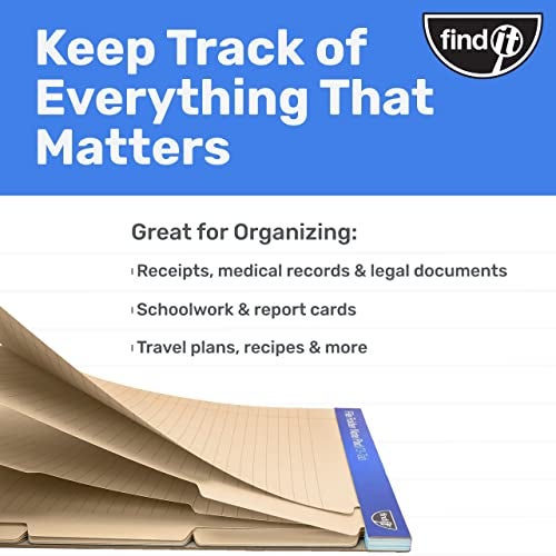 Find It File Folder Notepad - Pack of 12-9.5 x 12.5 Inch Notebook Organizer Folders for Filing, Document, and Clipboard Organization - Manila - Image 5