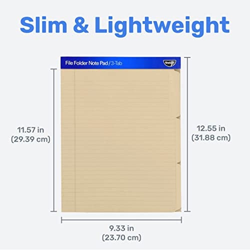 Find It File Folder Notepad - Pack of 12-9.5 x 12.5 Inch Notebook Organizer Folders for Filing, Document, and Clipboard Organization - Manila - Image 4