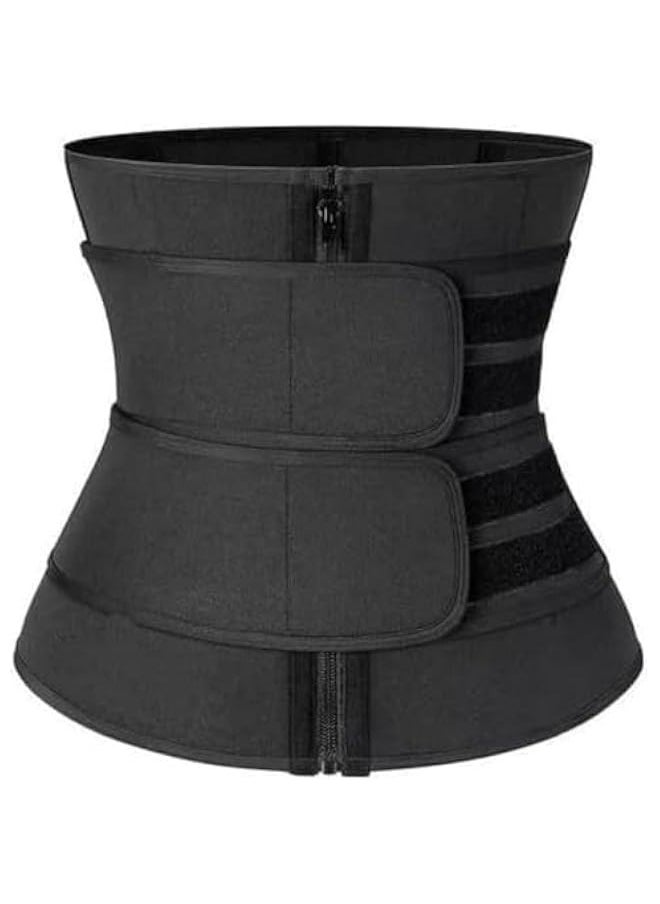 TRASSLE Adjustable Waist Trainer,Sauna Belt for Belly Body Shaping,Workout Corset Waist Trainer with Zipper,Compression Wrap for Women and Men - Plus Size Waist Trimmer Corset  - Image 1