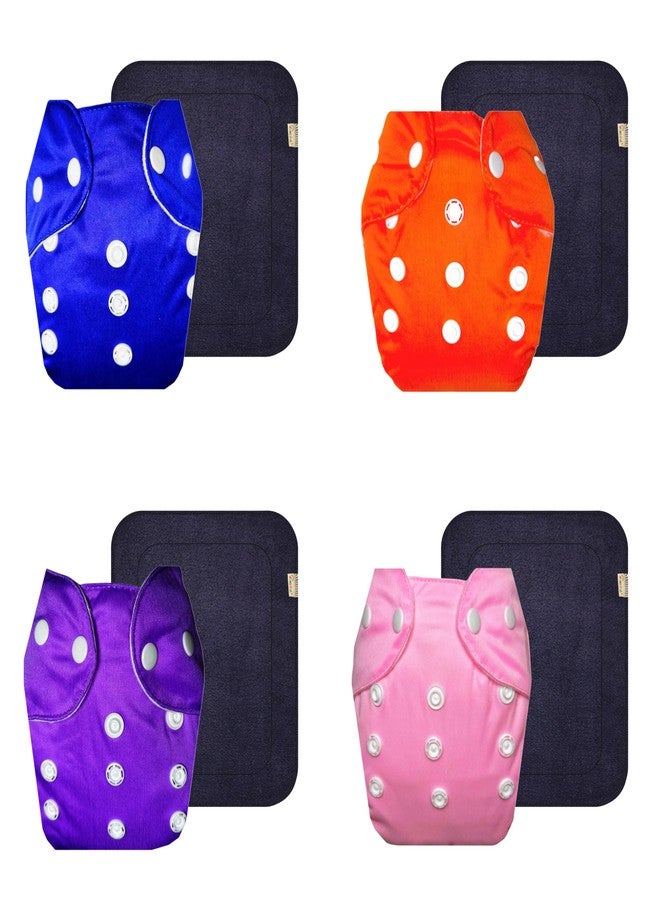 Dumbledo Lite Cloth Diaper with Black Insert (Pack of 4) | Hypoallergenic | Leakproof | Easy to Clean | Ideal for Toddlers | 3 Months - 2 Years | Unisex Baby - Image 1
